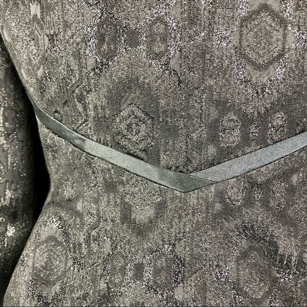 Nicole Miller Collection vintage jacket black metallic brocade bell sleeves S - Picture 7 of 11